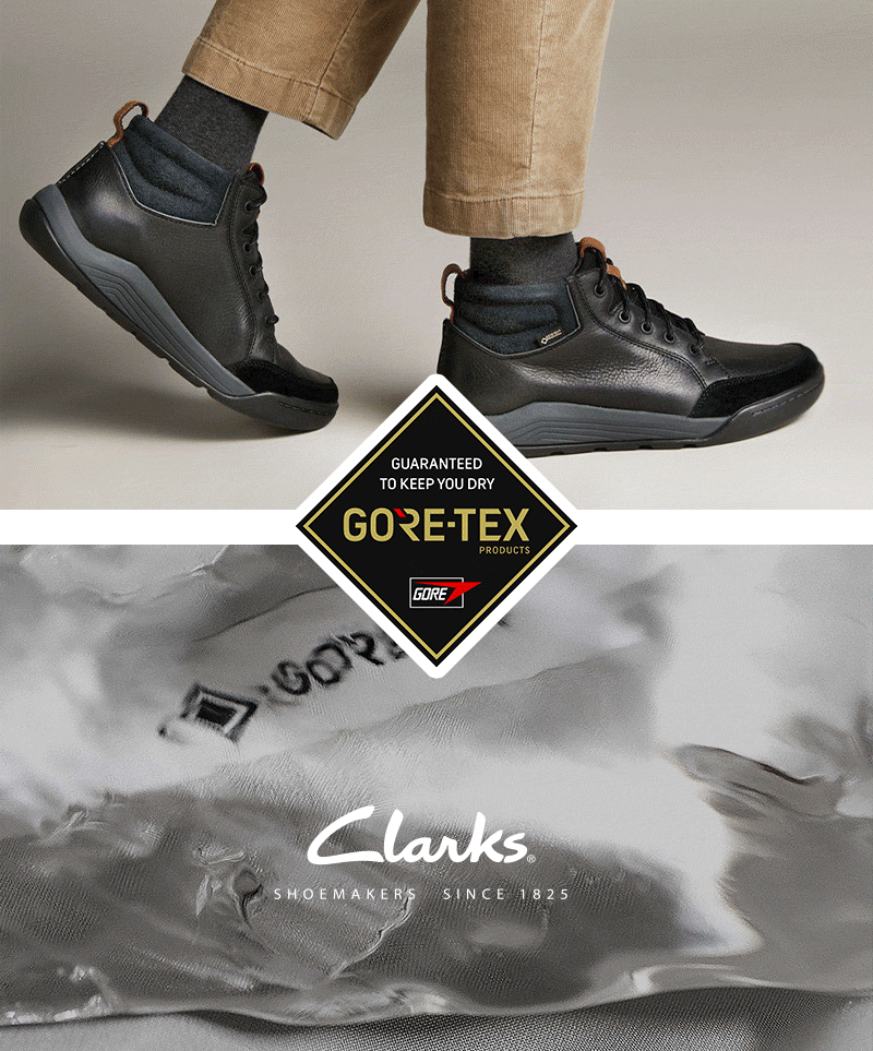 Мужская коллекция обуви Clarks на мембране Gore-tex